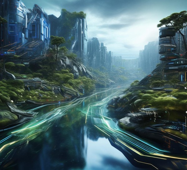 科技与自然的融合，带来新奇的壁纸设计